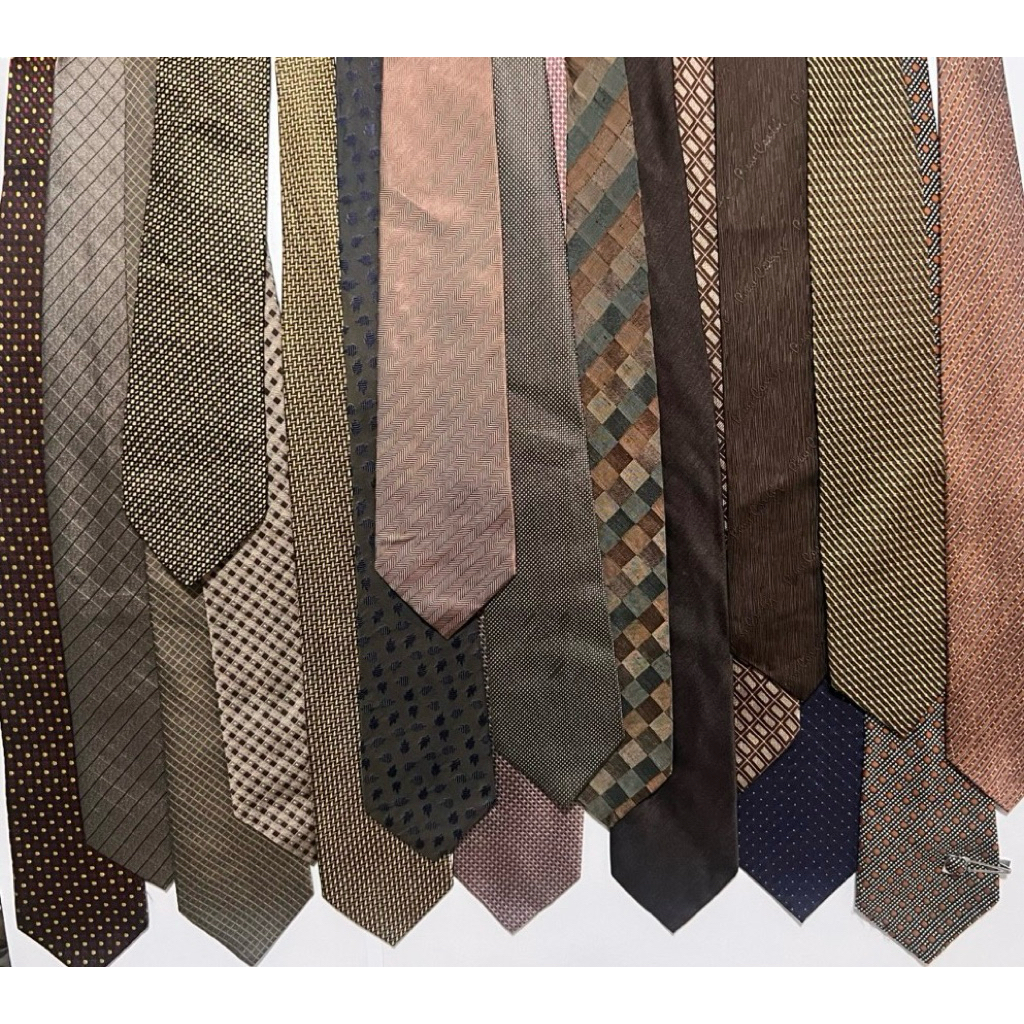 Set 2🤎Brown tie เนคไทสีน้ำตาล แบบผูกนำเข้าญี่ปุ่นคัดเกรด .