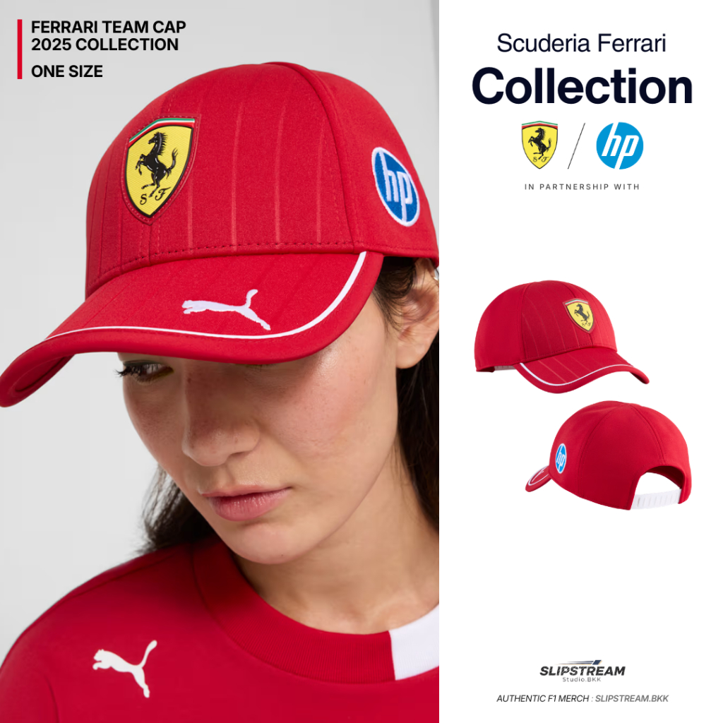 ( สินค้าพร้อมส่งจากไทย) Scuderia Ferrari 2025 Team cap