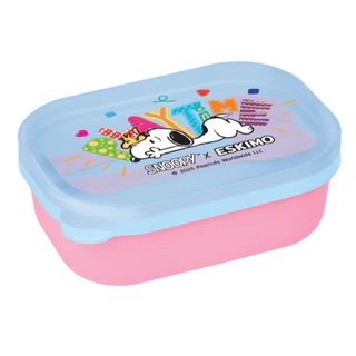 ฟรี ช้อนส้อม Eskimo X Snoopy กล่องข้าวพลาสติก 2 ช่อง น่ารัก ลิขสิทธิ์แท้ Snoopy มีให้เลือก 2 สี FC23P