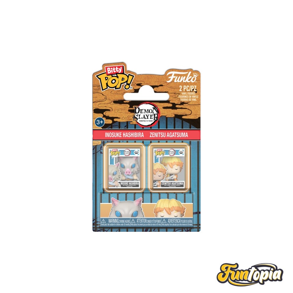 Funko Bitty POP! (93997) Inosuke & Zenitsu Bitty POP!: Demon Slayer by Funko (Pack 2)