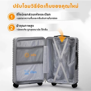 [รับประกัน3ปี] กระเป๋าเดินทาง 20-24นิ้ว กระเป๋าเดินทางแบบโรลลิ่งส วัสดุ PP100% กระเป๋าเดินทางล้อลาก