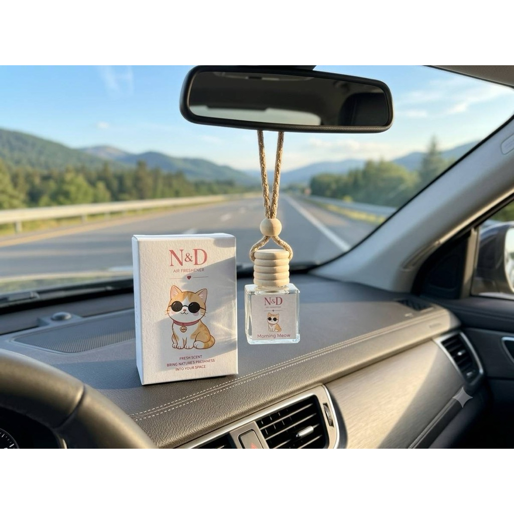 N&D น้ำหอมปรับอากาศในรถยนต์ [ ขนาด 8 ml. มีให้เลือกทั้งหมด 2 กลิ่น ] หัวเชื้อน้ำหอมพรีเมียมเข้มข้น ไม่ผสมแอลกอฮอล์