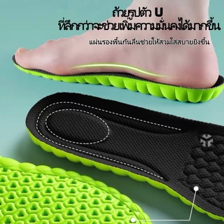 PUนุ่มพิเศษแผ่นเสริมส้นกันกระแทกสูงใส่เดินวิ่งสบายรองรับทุกประเภทแผ่นรองเท้า，35-46，ระบายอากาศได้ดีและป้องกันกลิ่นไม่พึงป