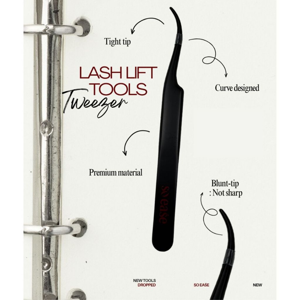 Tweezer แหนบจับช่อขนตา ปลายมน