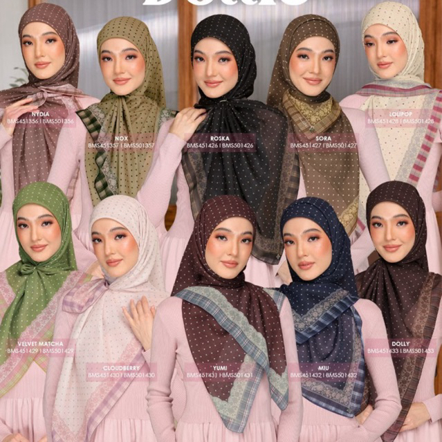 ❣️คอลใหม่Hn111-Hn120❣️ Hanami hijab ผ้าคลุมแบรนด์ฮานามิ ผ้าหอม มีหมุดแบรนด์ให้