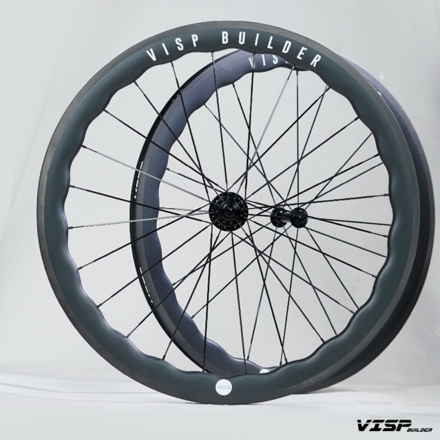 New2027 ล้อเสือหมอบคาร์บอน VISP รุ่น Easy Series  ริมเบรค ขอบ 50/50 มาทั้งขอบเรียบและขอบ Curve