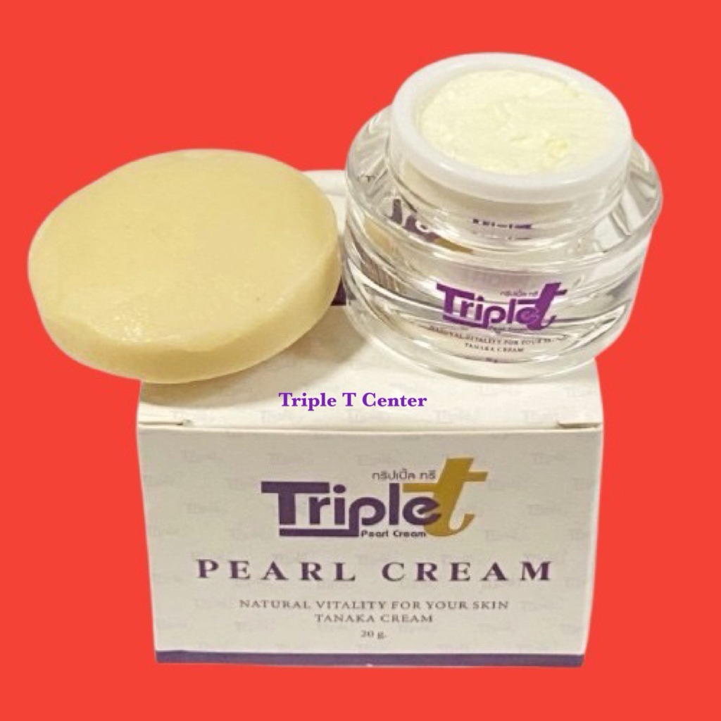 Triple Tri Cream ทริปเปิ้ล ทรี ครีม 1กระปุก ครีมขนาด 20กรัม แถมฟรีสบู่ทานาคาทุกกล่อง