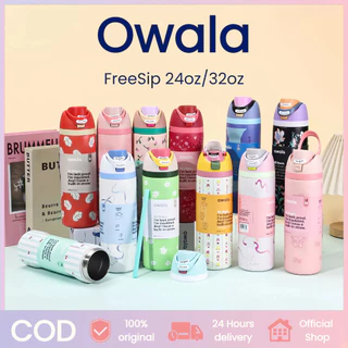 [พร้อมส่ง] Owala FreeSip 24/32oz แก้วสแตนเลส 304 ฉนวนสุญญากาศ เก็บความร้อน ฝาล็อก กันรั่ว BPA Free พกพาง่าย