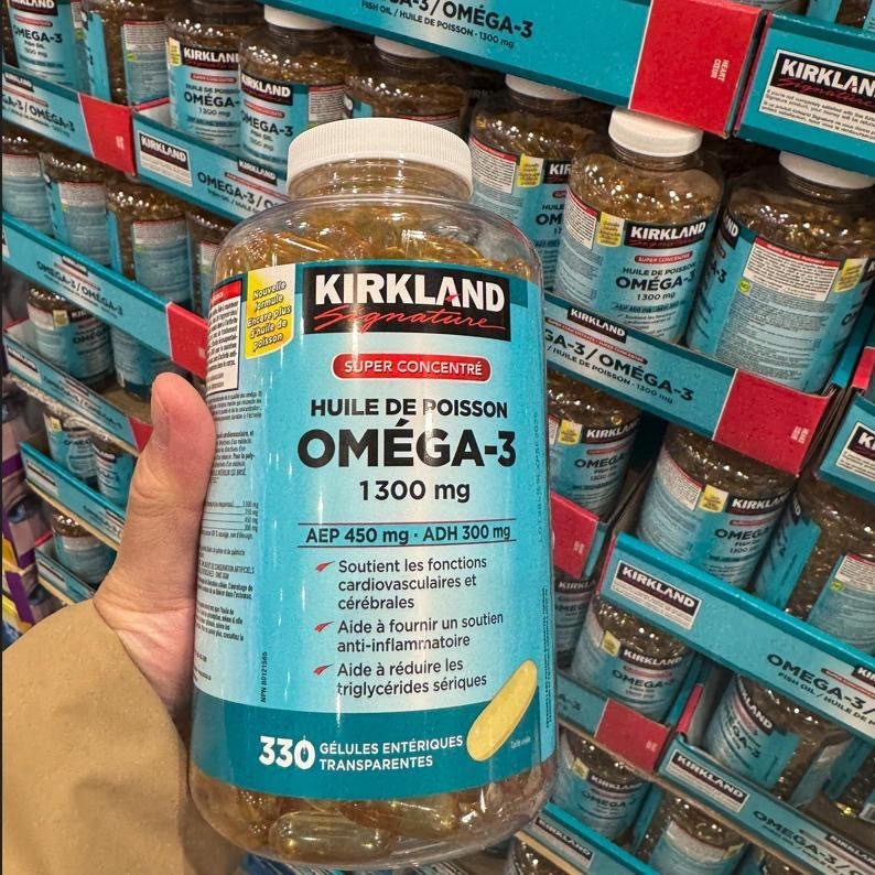 จัดส่งตอนนี้ EXP: 2028 น้ำมันปลา Kirkland แคนาดา Kirkland OMERA-3 น้ำมันปลาทะเลน้ำลึกเข้มข้นสูง 330 แคปซูล