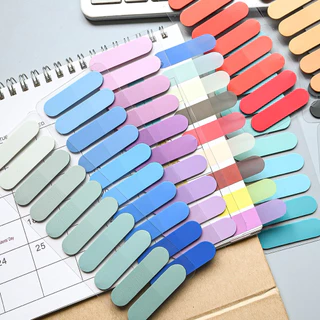 <พร้อมส่ง> โน๊ตกาว PET แคปซูล 💊 Sticky Note 5สี/ 10สี 100-200แผ่น พลาสติก เครื่องเขียน สมุดโน๊ต แถบ พกพา แบบมน