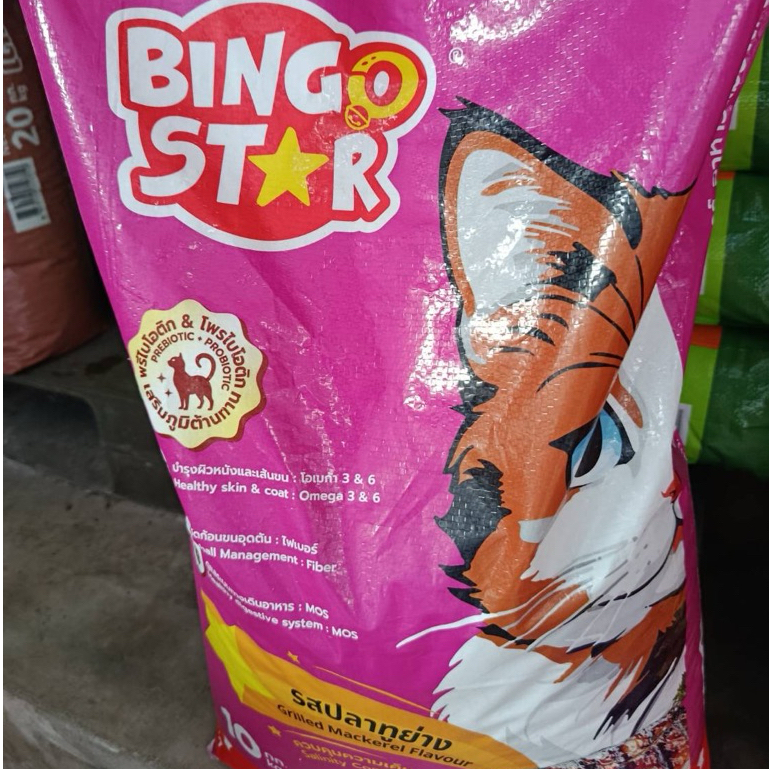 10 กิโลกรัม Bingo Star อาหารแมวโต รสปลาทูย่าง