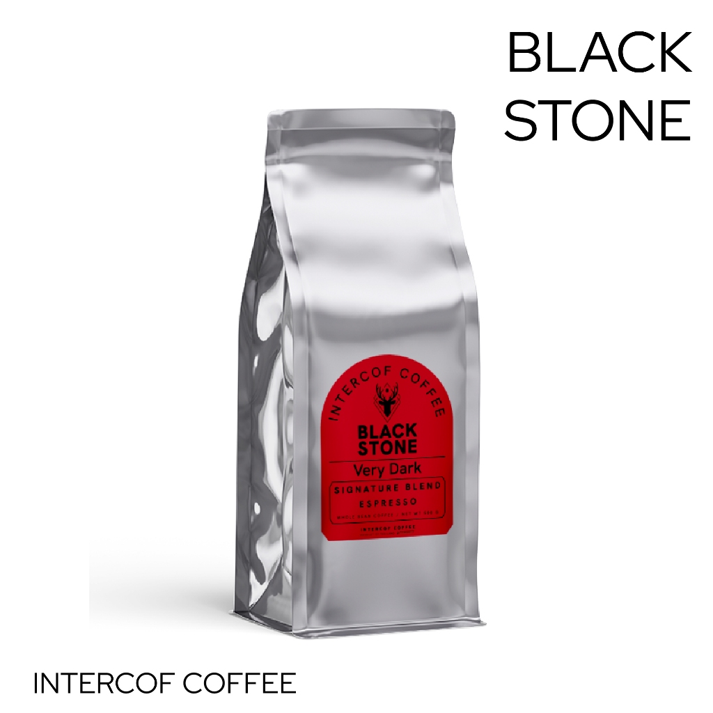 Black Stone Very Dark Roasted (เมล็ดกาแฟไทย)