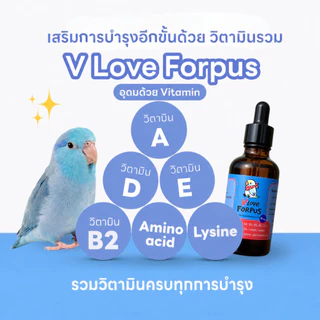 vloveforpus วิตามินรวม สำหรับนกแก้วทุกสายพันธ์ุ บรรจุ 50 ml