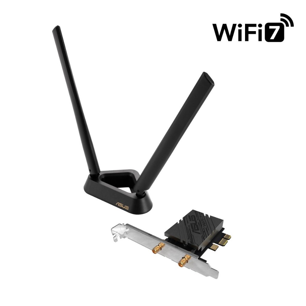 ASUS PCE-BE92BT WiFi 7 PCI-E Adapter external antennas and magnetized base