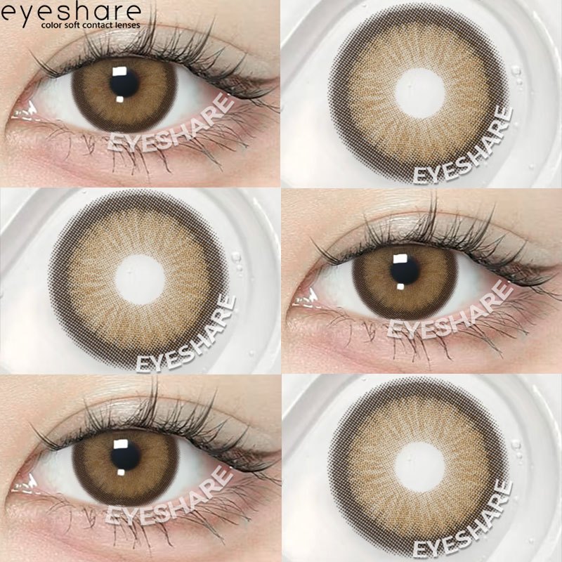 {COD}-คอนแทคเลนส์ Eyeshare Semporna Brown 1 คู่ เลนส์สีแฟชั่นขนาดใหญ่ 14.2 มม. ใช้ได้ 1 ปี จัดส่งฟรี