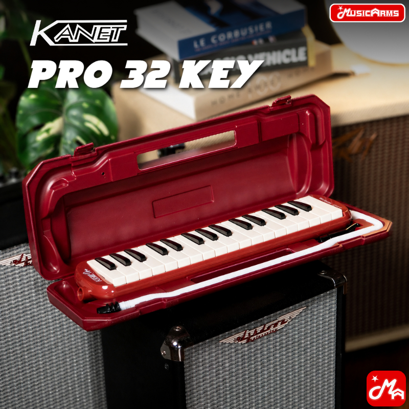 Kanet Melodion Pro 32 คีย์ เมโลเดี้ยน Kanet 32 คีย์ เสียงคมชัด พร้อมเคส ปากเป่า สายเป่า และอุปกรณ์ครบชุด