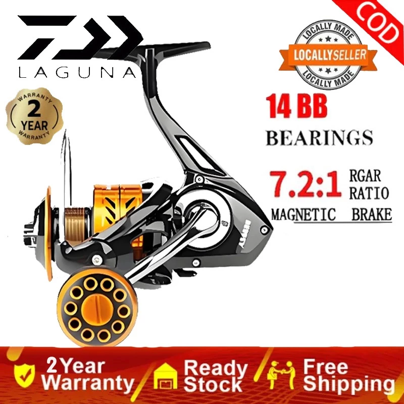 DAIWA Reel ขอแนะนำ หมุนลื่นๆ รอกตกปลา รอกสปินนิ่ง หน้าดิน สปิ๋ว ตีเหยื่อปลอม รอบ 7.2:1 มี 100kg