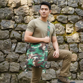 (4 ใบ 100) ย่ามลายทหาร ผ้าเวสปอย เกรด AAA ไซส์ใหญ่ 15x16 นิ้ว ลายพราง หนา ทนทาน ถุงย่ามเอนกประสงค์ ไร้รอยต่อกลางผ้า