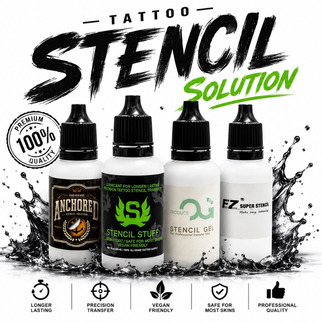 เจลลอกลาย สำหรับลอกลายสัก สินค้าของ USA. ANCHORED STENCIL SOLUTION 20 ML