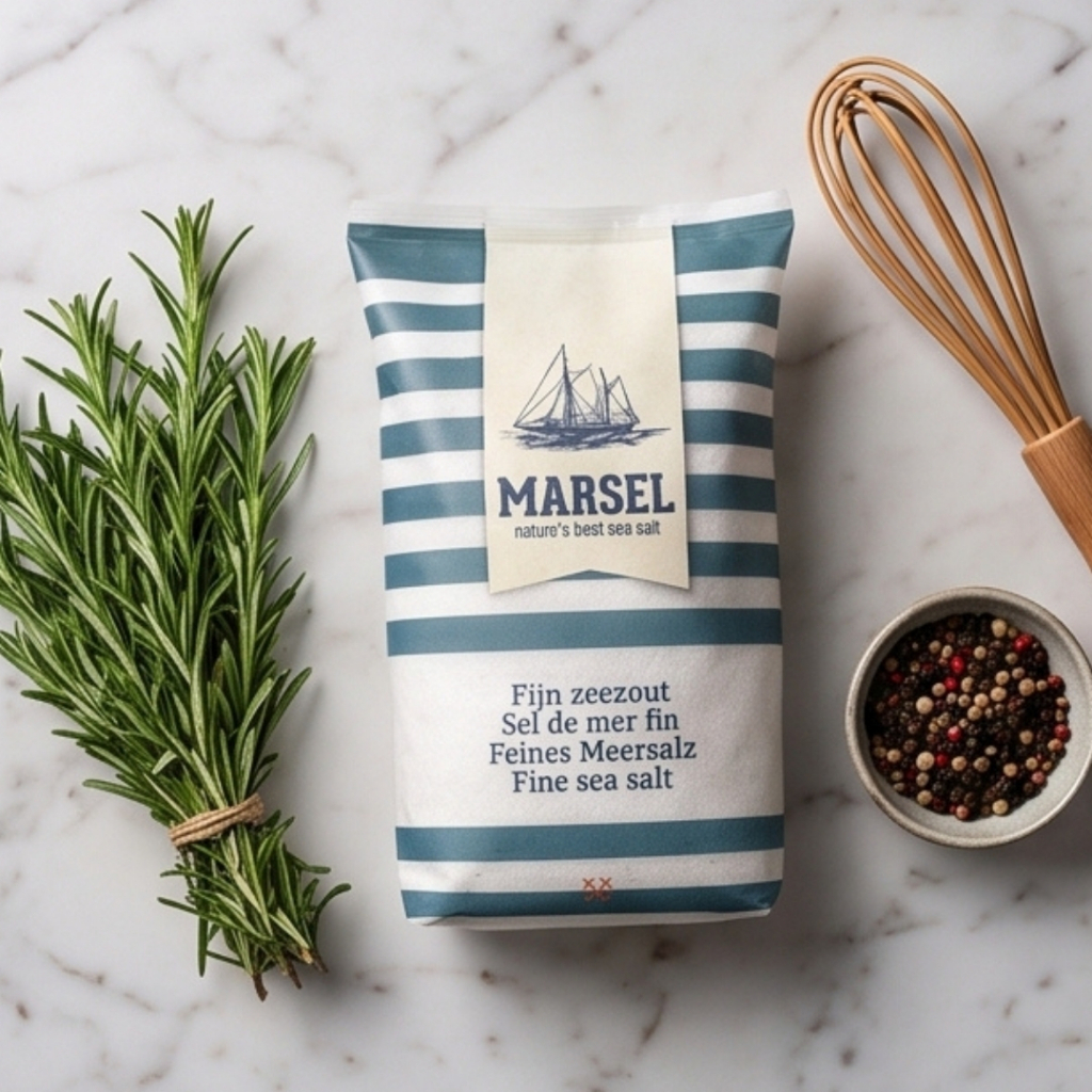 Marsel เกลือป่นพรีเมียม Fine sea salt Zoutman 1 กิโลกรัม