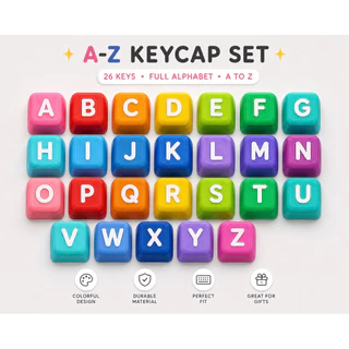 ปุ่มคีย์บอร์ด ปุ่มคีย์แคป A-Z 26 ชิ้น งาน3D พร้อมส่ง ส่งไว ส่งเร็ว