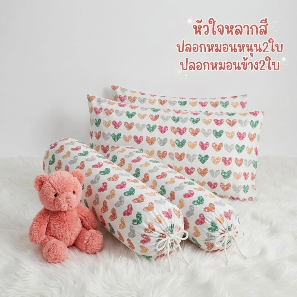 ปลอกหมอนหนุน 2 ใบ และ ปลอกหมอนข้าง 2 ใบ รวม 4 ใบ thumbnail 6