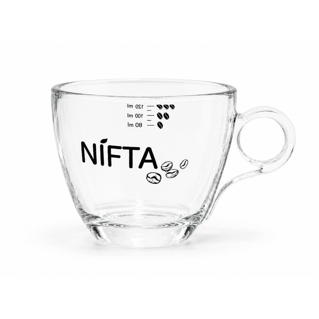 แก้วกาแฟ แบรนด์ Nifta แก้วสำหรับชงดื่ม (มีมาตรวัด)