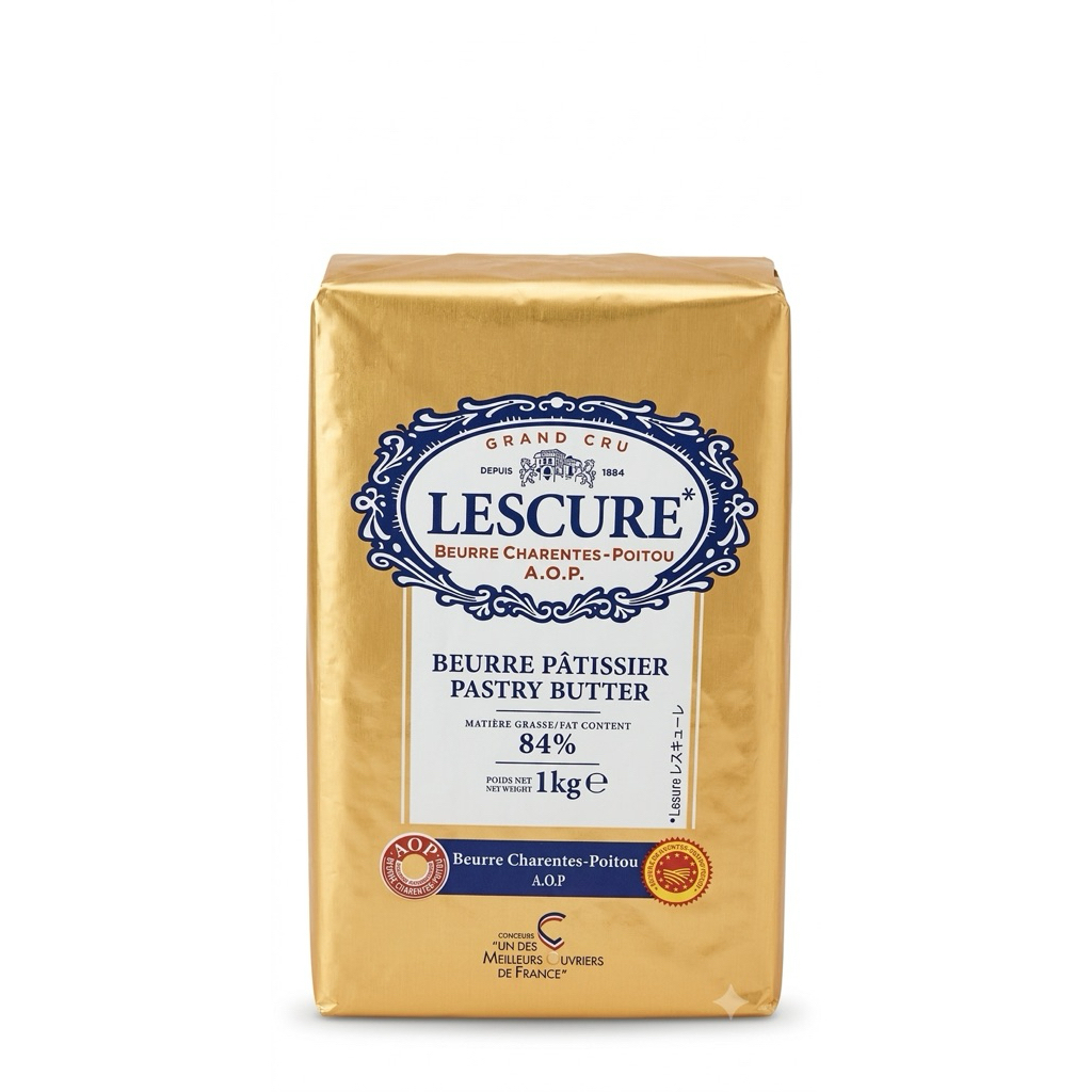 AOP Lescure 84% Unsalted Butter Sheet 1 กก. **ส่งรถเย็น