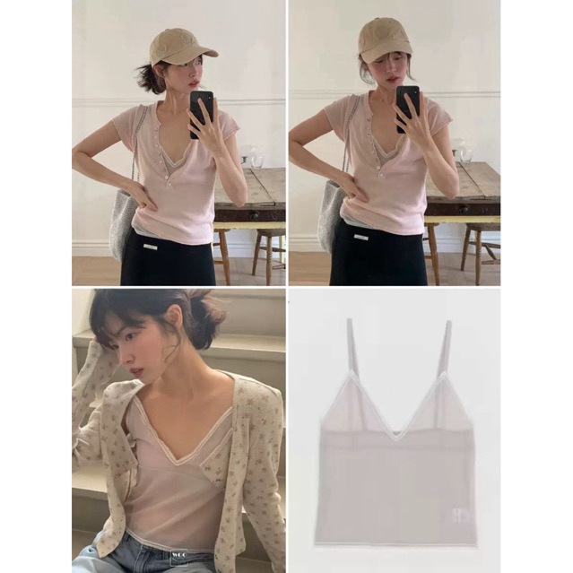 พร้อมส่ง เสื้อยืดกระดุมหน้าผ้านิ่ม เสื้อเลอร์ซีทรู ผ้าดีมาก Henley Cotton & Layer
