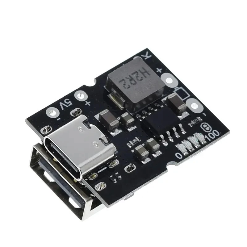 โมดูลชาร์จแบตเตอรี่ลิเธียม Type-C 5V 2A วงจรเพิ่มแรงดันไฟ Boost Converter Step-Up บอร์ดป้องกันแบตเตอรี่ พาวเวอร์แบงค์DIY