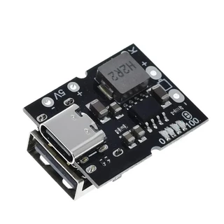 โมดูลชาร์จแบตเตอรี่ลิเธียม Type-C 5V 2A วงจรเพิ่มแรงดันไฟ Boost Converter Step-Up บอร์ดป้องกันแบตเตอรี่ พาวเวอร์แบงค์DIY