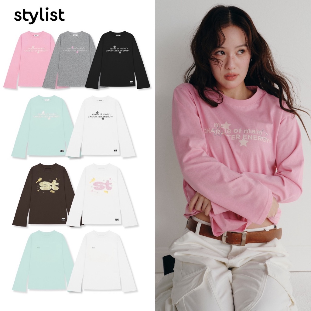 (PREเฉพาะMainLightBlue จัดส่งภายใน 15-30 วัน)STYLIST - LongSleeve Tee-Tess-010 เสื้อแขนยาว