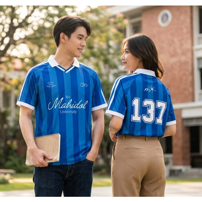 เสื้อกีฬาคอปก เสื้อ Mahidol Jersey จากโครงการออกแบบประกวดฯ