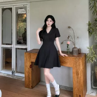 EVIOVIO (S-4XL) 🪺 ละมุนใจ! เดรสจีบอก Sweet Pleat งานตัดเย็บเนี๊ยบ ทรงสวยเป๊ะ เดรสสาวอวบ ชุดทำงานผู้หญิง พร้อมส่ง🌸✨