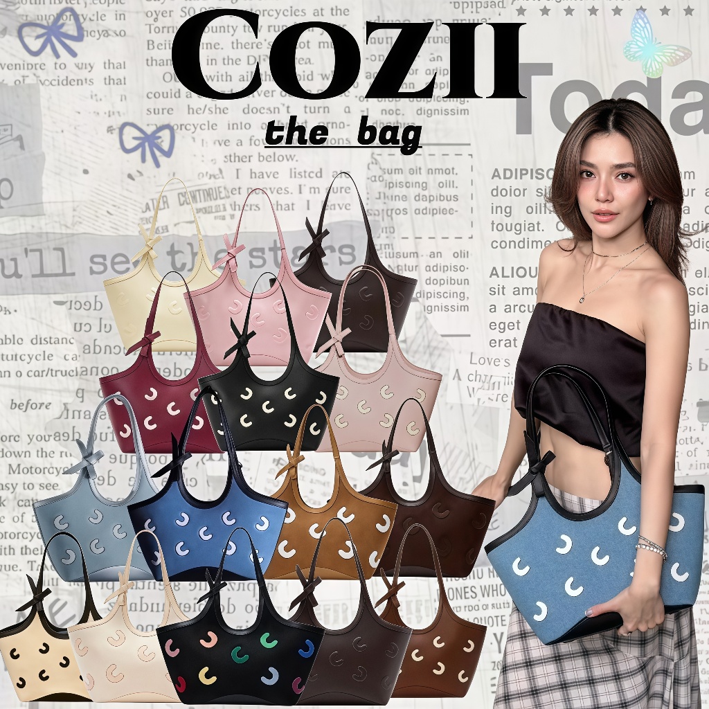 Cozii Small Colbie กระเป๋าโท้ท สะพายไหล่ | ของแท้100% พร้อมส่ง