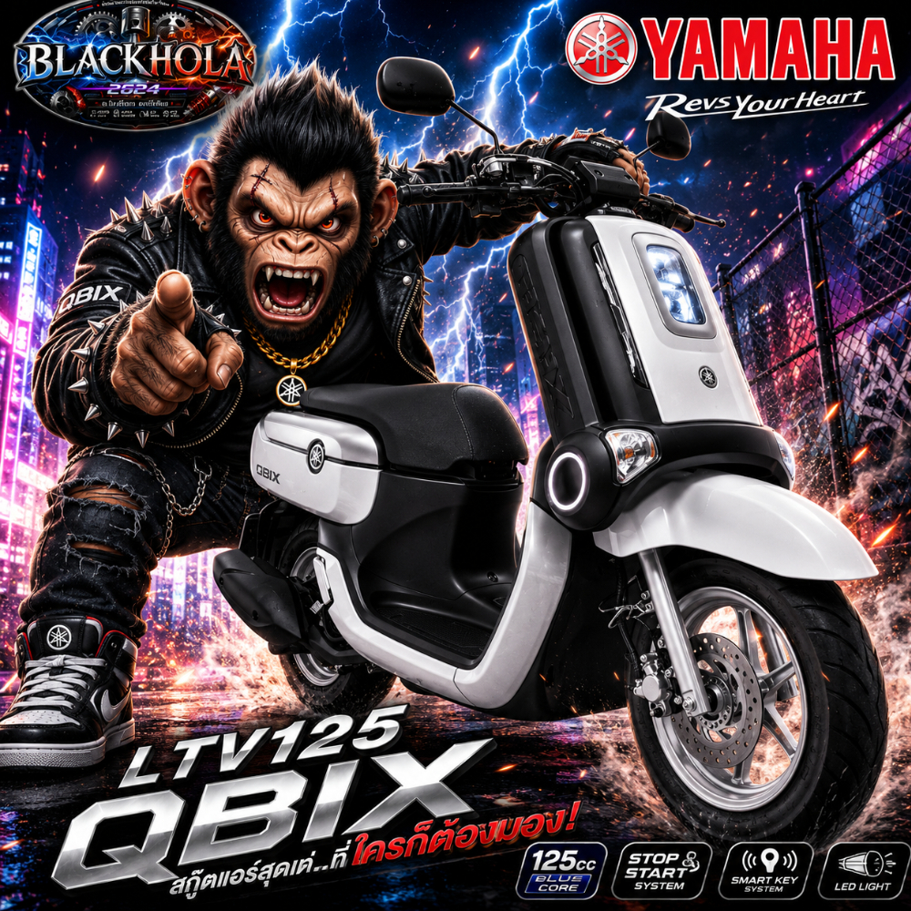 ชุดสี คิวบิก แฟริ่ง ชิ้นส่วน  YAMAHA QBIX QBIX125 สีขาวB ปี2017 ของแท้ศูนย์ YAMAHA