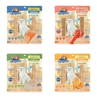 ขนมแมว Kaniva Soft Bar กล่อง​ 12 แพ็ค โปรตีนสูง 19% สำหรับแมวทุกวัย