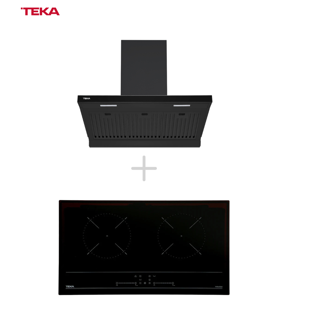 TEKA เครื่องดูดควัน TEKA DHA 90BK + เตาไฟฟ้า Induction IBC 7320 D