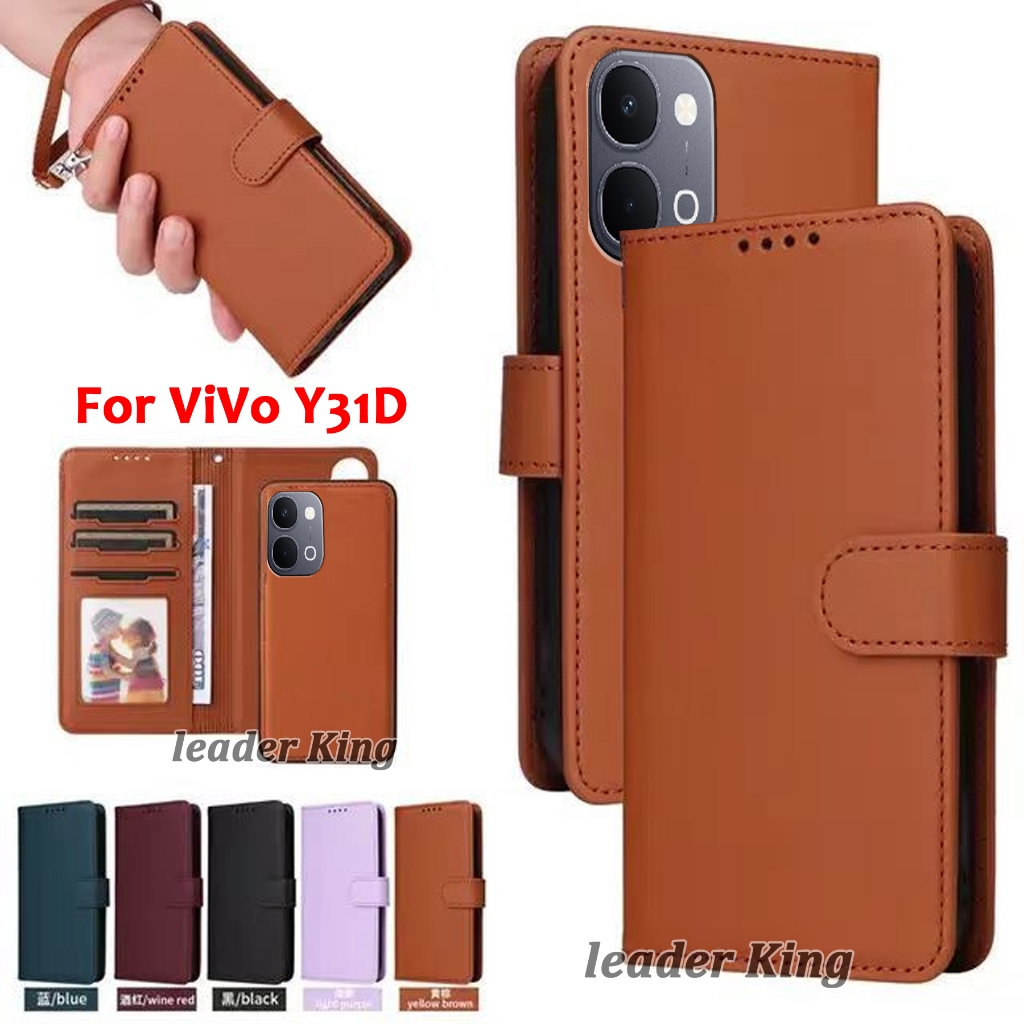 เคส ฝาพับหนัง ล็อกได้ สำหรับ VIVO Y31D Y21D/Y31(2025) Y29 Y39 Y04 Y03 Y200 Y100 Y81/Y83/Y16/Y22/Y35/Y30/Y50 BOSS