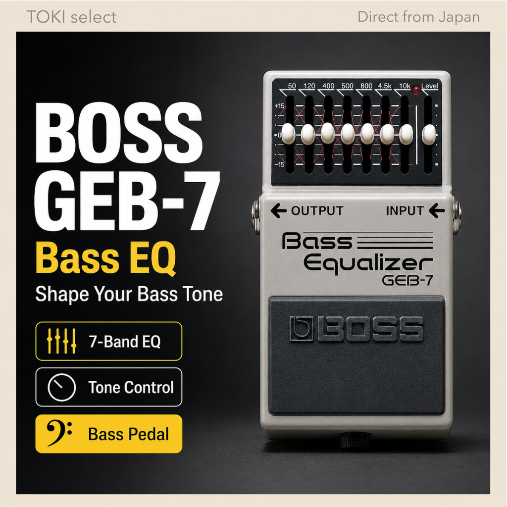 BOSS GEB-7 Bass Equalizer Pedal 7 Band Bass EQ Compact Effects Pedal