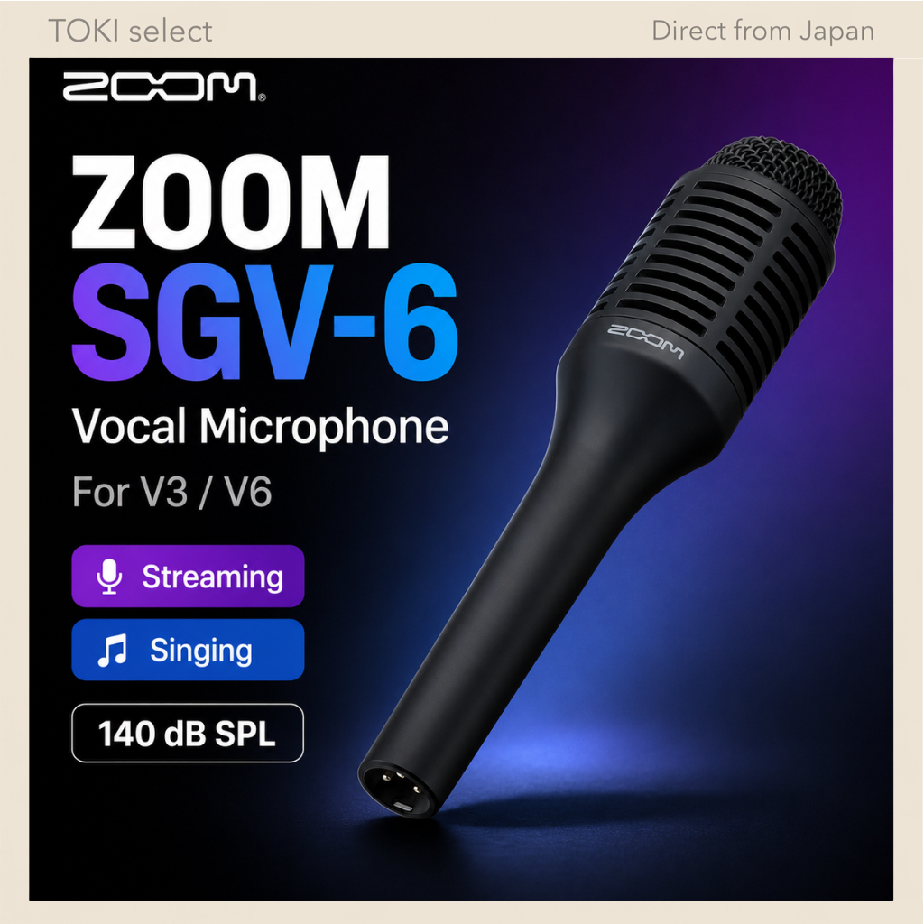 ZOOM SGV-6 Shotgun Vocal Microphone for V3 V6 Voice Effects Streaming