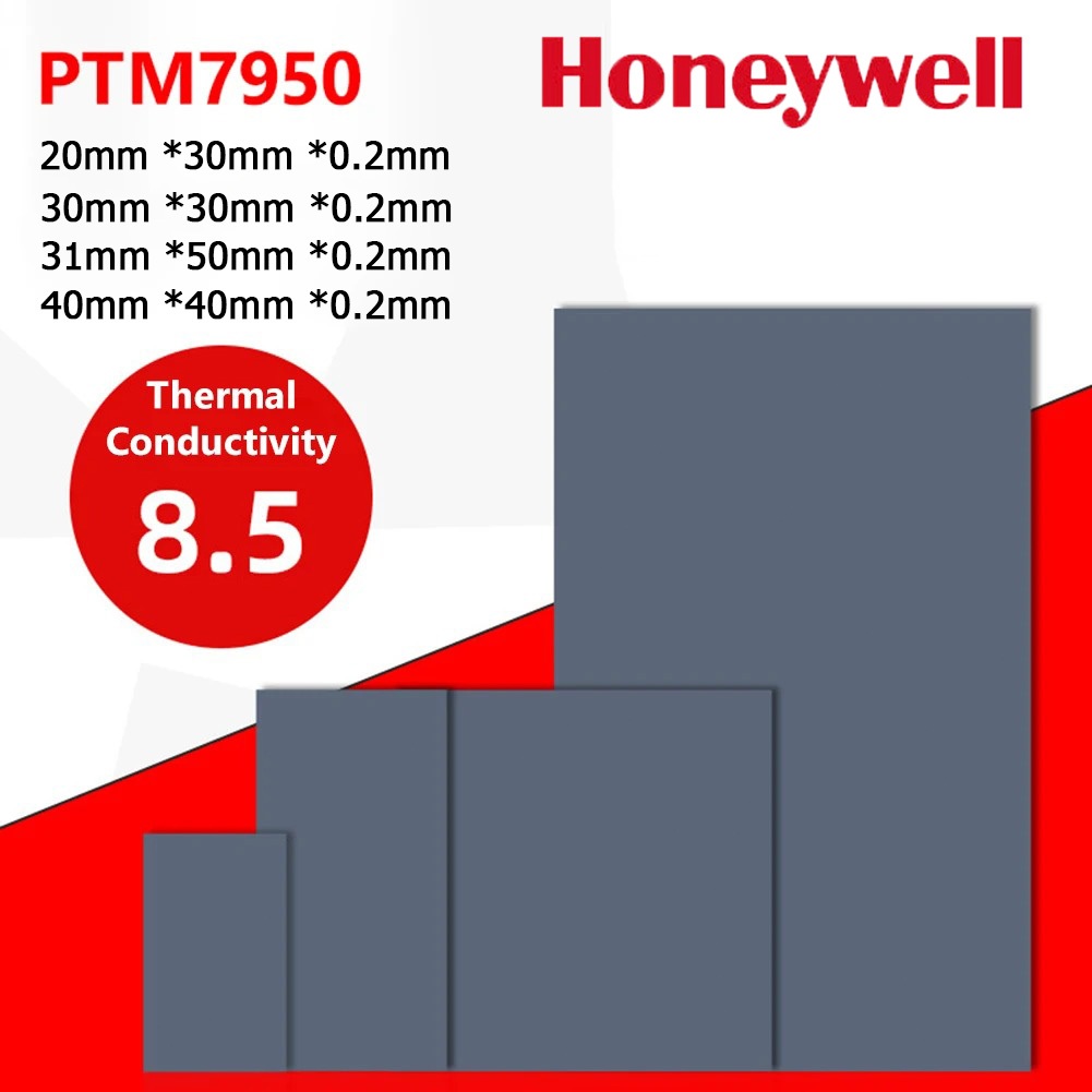 Honeywell PTM7950 Thermal Pad 8.5w/mk แผ่นความร้อน CPU GPU แผ่นซิลิโคนนําความร้อน เปลี่ยนเฟส ขนาด 20x30 30x30 40x40 mm