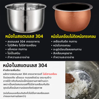 หม้อหุงข้าว 2 ลิตร หุงข้าวนุ่มไม่ติดหม้อ หม้อข้าว หม้อหุงข้าวไฟฟ้า rice cooker อเนกประสงค์ หม้อหุงข้าวเล็ก