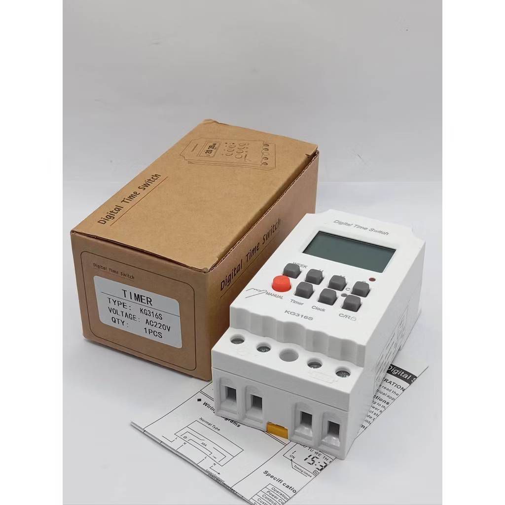 NEW ไทม์เมอร์ KG316S-II 12VDC 24VDC 220VAC ตั้งได้ละเอียดเป็นวินาที นาฬิกาตั้งรายสัปดาห์ 30 โปรแกรม 