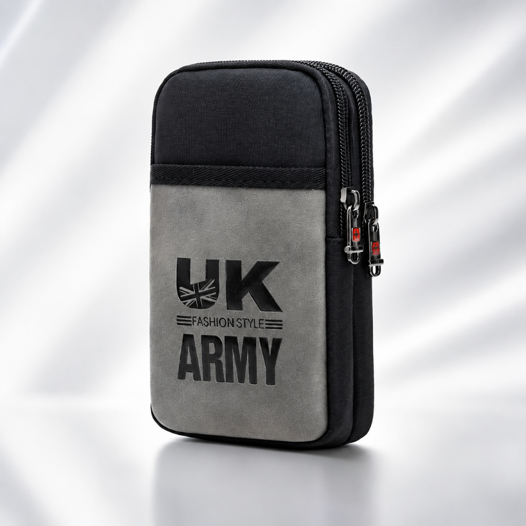 📱 SWISS รุ่น HK ARMY กระเป๋าใส่มือถือ ซองมือถือคาดเอว / สะพายได้ ใส่มือถือจอใหญ่ พกของได้ครบ !