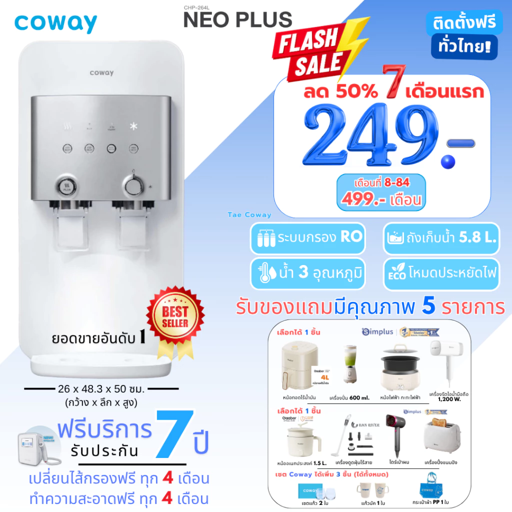 เครื่องกรองน้ำ Coway รุ่น NEO PLUS