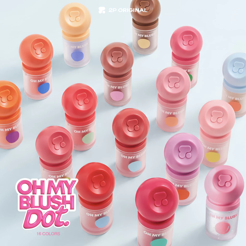 2P Oh My Blush Dot บลัชออนสูตรน้ำ หัวฟองน้ำ Skin Tint thumbnail 7