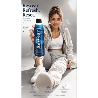 Re-wear Dry wash Spray สเปรย์ลดกลิ่นอับจากผ้าที่สวมใส่แล้ว โดยไม่ต้องซักใหม่ 86ml (1 ขวด)แนะนำให้พกติดตัวไปเมื่อเดินทาง