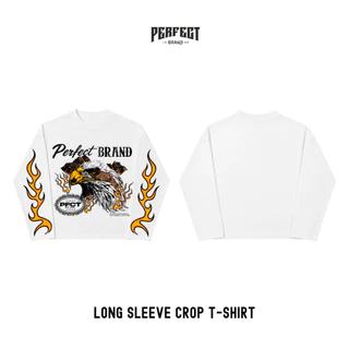 เสื้อยืดครอปแขนยาว คอฟิตเนื้อผ้า Cotton comb เกรดพรีเมี่ยม ใส่สบาย - PF.02