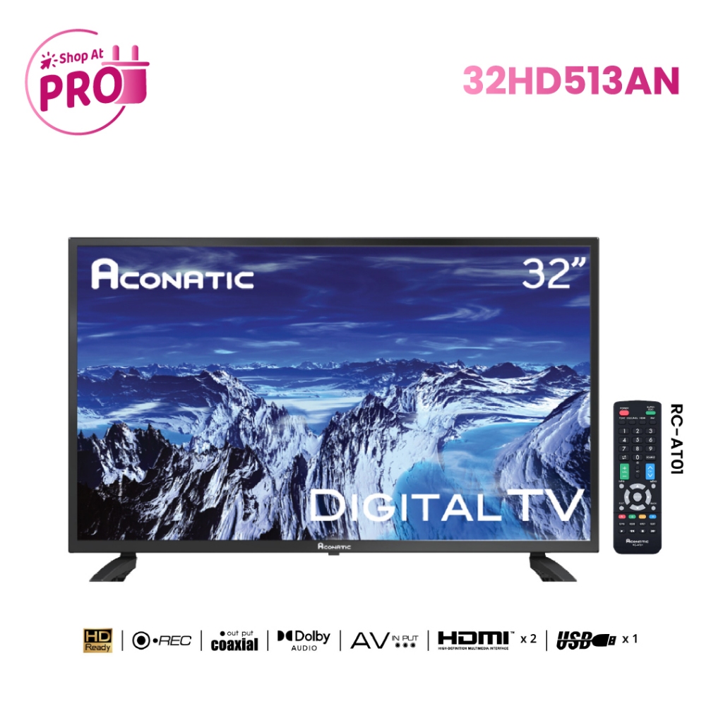 Aconatic LED Digital TV HD แอลอีดี ดิจิตอลทีวี ขนาด 32 นิ้ว รุ่น 32HD513AN (รับประกัน 1 ปี)